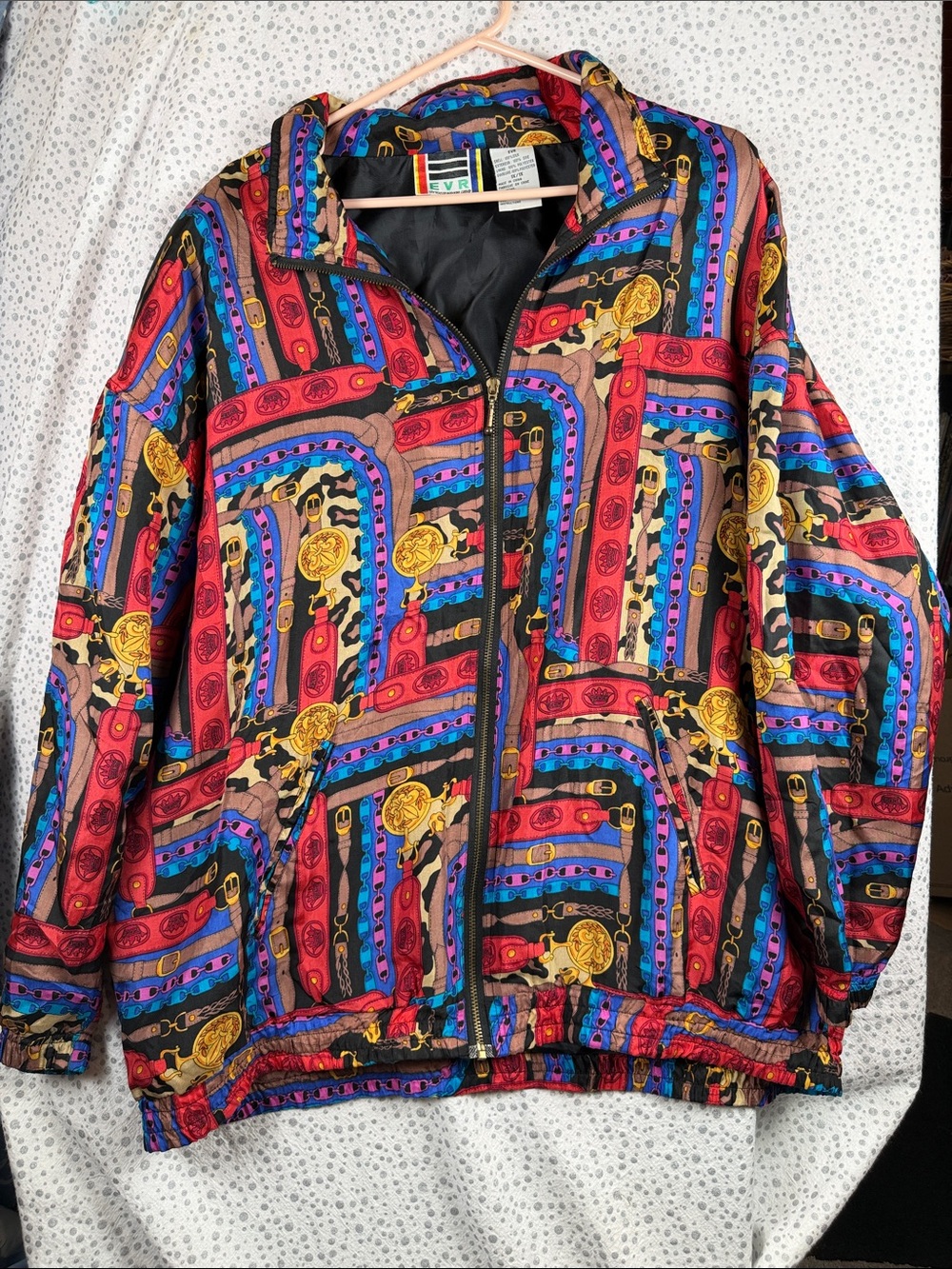 Vintage 90s EVR Lightweight Silk Bomber Jacket Women Streetwear 1X